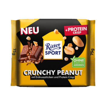 702953 Ritter Sport plus Protein Crisp Crunchy Peanut, 75g